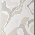 Decorative PVC wall cladding panel with a soft abstract marble pattern in cream and grey