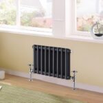 White traditional 2 column horizontal radiator 300 x 425mm