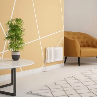 White traditional 2 column horizontal radiator 300 x 605mm