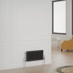 Anthracite traditional 2 column horizontal radiator 300 x 605mm