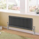 Anthracite traditional 2 column horizontal radiator 300 x 785mm